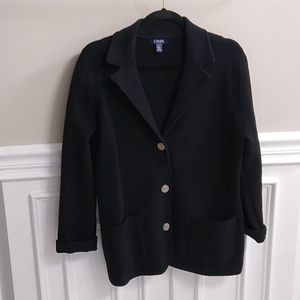 Chaps sweater jacket - Jet black color
